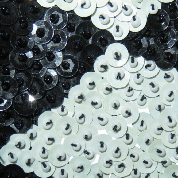 Vintage Black & White Embellished Sequined Reversible Vest evening wear - Picture 8 of 8